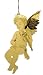 Angel & Violin Christmas Tree Ornament - Brass