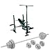 MARCY FOLDABLE WEIGHT BENCH & 50KG BARBELL/DUMBBELL SET