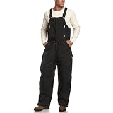 Carhartt Men's Extremes Arctic Quilt Lined Zip-To-Waist Biberall, Black, 36x34