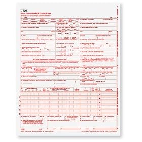 CMS-1500 Health Insurance Laser Printer Claim Form
