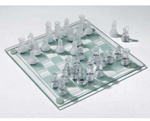 Sievert-Line Schachspiel Glas 21x21cm klein