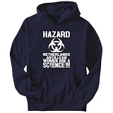 Hoodie Mens Navy Blue  HAZARD Netherlands Antillean WOMEN ARE A SCIENCE  Countries