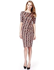 Animal Print Ruched Dress