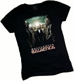 Crossroads - Battlestar Galactica Crop Sleeve Fitted Juniors T-Shirt