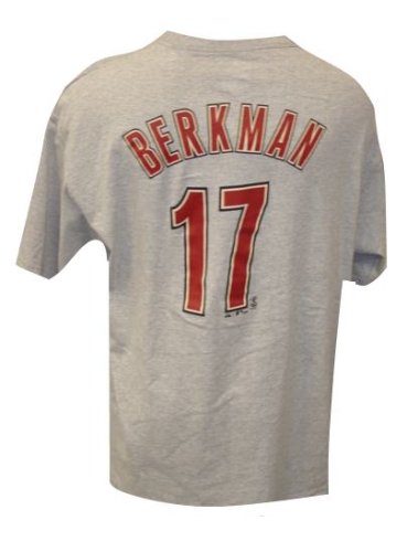 Lance Berkman Houston Astros Jersey Name and Number Road Gray T-Shirt