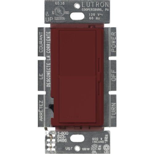 Lutron DVSCCL-153P-MR Diva Dimmable CFL/LED Dimmer, Merlot