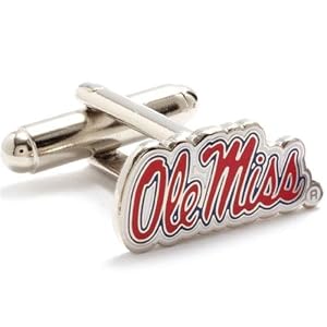 Mississippi Rebels NCAA Logo'd Executive Cufflinks w  Jewelry Box