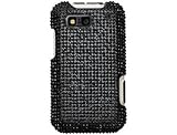 Reinforced Diamond Phone Protector Cover Case Black For Motorola DEFY