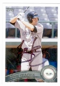 Todd Frazier Autographed/Hand Signed baseball card (Cincinnati Reds - Louisville Bats) 2011 Topps #2