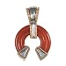 Mixed Metal Orange Carnelian Naja Pendant