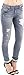 Eunina Women's Plus Size Distressed Stretch Skinny Jeans Light Wash