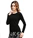 MIUK Women's 100% Cashmere Sweater Basic Slim Round Neck Long Sleeve Pullovers