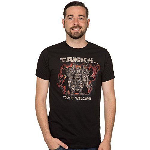 World of Warcraft Tanks...You're Welcome Men's Short Sleeve Black Tee Shirt