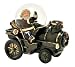 Santa's Vintage Auto Locomotive Snowglobe