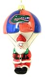 Florida Gators NCAA Parachuting Santa Glass Ornament