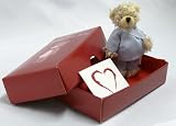 Image of Get Well Teddy Bear Gift Package with Free White Gift Card (Heart) - Teddy Delivery