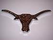 Texas Longhorns Premium Metal Auto Emblem with Orange Crystals