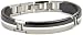 Edward Mirell Men's Grey Titanium, Black Titanium and Sterling Silver Bracelet, 8.5