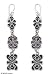 Earrings, 'Floral Trio' 0.4 W 2.9 L