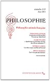 Philosophie, N� 112 hiver 2011 : Philosophie animale fran�aise