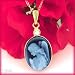 14K Guardian Angel Cameo/Pearl Birthstone Religious Pendant