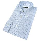 Forzieri Light Blue Checked Cotton Dress Shirt