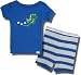 Calvin Klein "Dino" 2 piece Cotton short set w/striped bottom for Infants and Toddlers