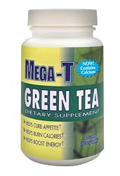 Mega-T Dietary Supplement Green Tea Extract Caplets, 90-Count Bottle (Pack of 2)