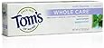 Tom's of Maine Whole Care Fluoride Toothpaste, Peppermint, 2 Count