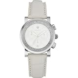 MICHELE Sport Sail Blanc Diamond Stainless Steel White Alligator
