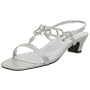 Annie Women's Allison Evening Dress Sandal,Silver,10 W