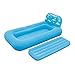 Blue Bestway Dream Glimmers Comfort inflatable beds for kids and a Battery Powered Inflating Pump, perfect toddler blow up bed and battery pump for air mattress bundle