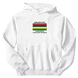 SWEATSHIRT WHITE ELEGANT FLAG  CARGADOS CARAJOS SHOALS  MAURITIUS Small