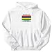 SWEATSHIRT WHITE ELEGANT FLAG " CARGADOS CARAJOS SHOALS " MAURITIUS Small