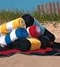 Toppers Jacquard Striped Resort Beach Towel - 7095 (Navy/Coral / ONE)