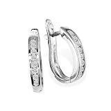 White Gold 1/4ct Diamond Flip-Back Huggy
