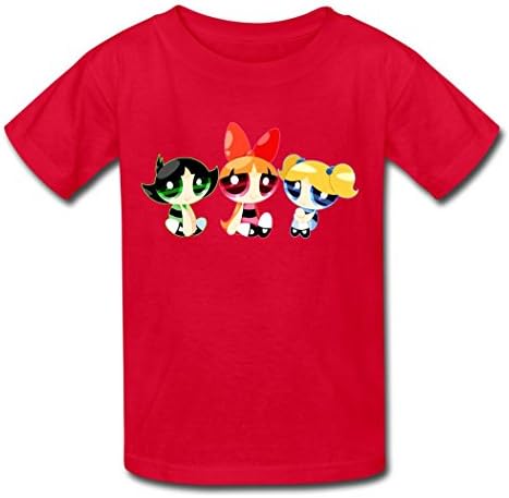 Menglisa Powerpuff Soldier Kid's Funny T-shirt Red Medium