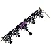 Yazilind Lace Purple Rose Acrylic Pendant Handmade Lolita Punk Retro Choker Necklace 10in