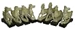 Eight horses - hand carved soapstone (set of 8)