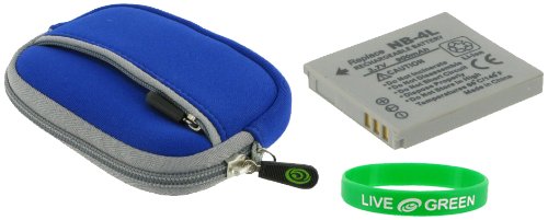 2n1 Neoprene (Dark Blue) Sleeve Case and EN-EL10 Battery for Nikon Coolpix S3000 12 MP Digital Camera Plum