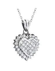 14k WHITE GOLD WOMENS PENDANT LP-853 DIAMOND 1.03CT TW