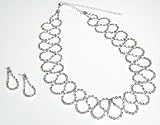 Formal Silvertone Clear Rhinestone Necklace and Earrings Set Fashion Jewelry 41FQMurXp2L. SL160 Formal Silvertone Clear Rhinestone Necklace and Earrings Set Fashion Jewelry