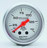 Auto Meter | 4323 2 1/16 Ultra-Lite - Oil Pressure Gauge - Mechanical - 0-150 PSI