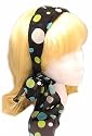 Head Band - Polka Dots ~ Aqua & Lime