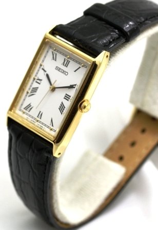 Seiko Watches- Seiko Gold Tone Slim Line Elegant Men's Dress Watch