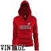 NCAA Georgia Bulldogs Ladies Red Rugby Vintage Hoody Sweatshirt