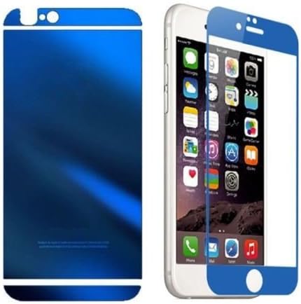 Heast(TM) For apple Iphone 6 4.7inch Screen Protector,ucanfix Electroplating Mirror Effect Front & Back Tempered Glass Screen Protector for Iphone 6 4.7 Inch (DeepBlue)