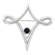 Celtic Deep Red Rhinestone Brooch