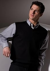 Fine Gauge Wool Blend V-Neck Sweater Vest