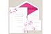 Lovely Floral in Bright Pink - Swirling flowers and vines - Wedding Invitation Kit (set of 50) - Free Shipping!